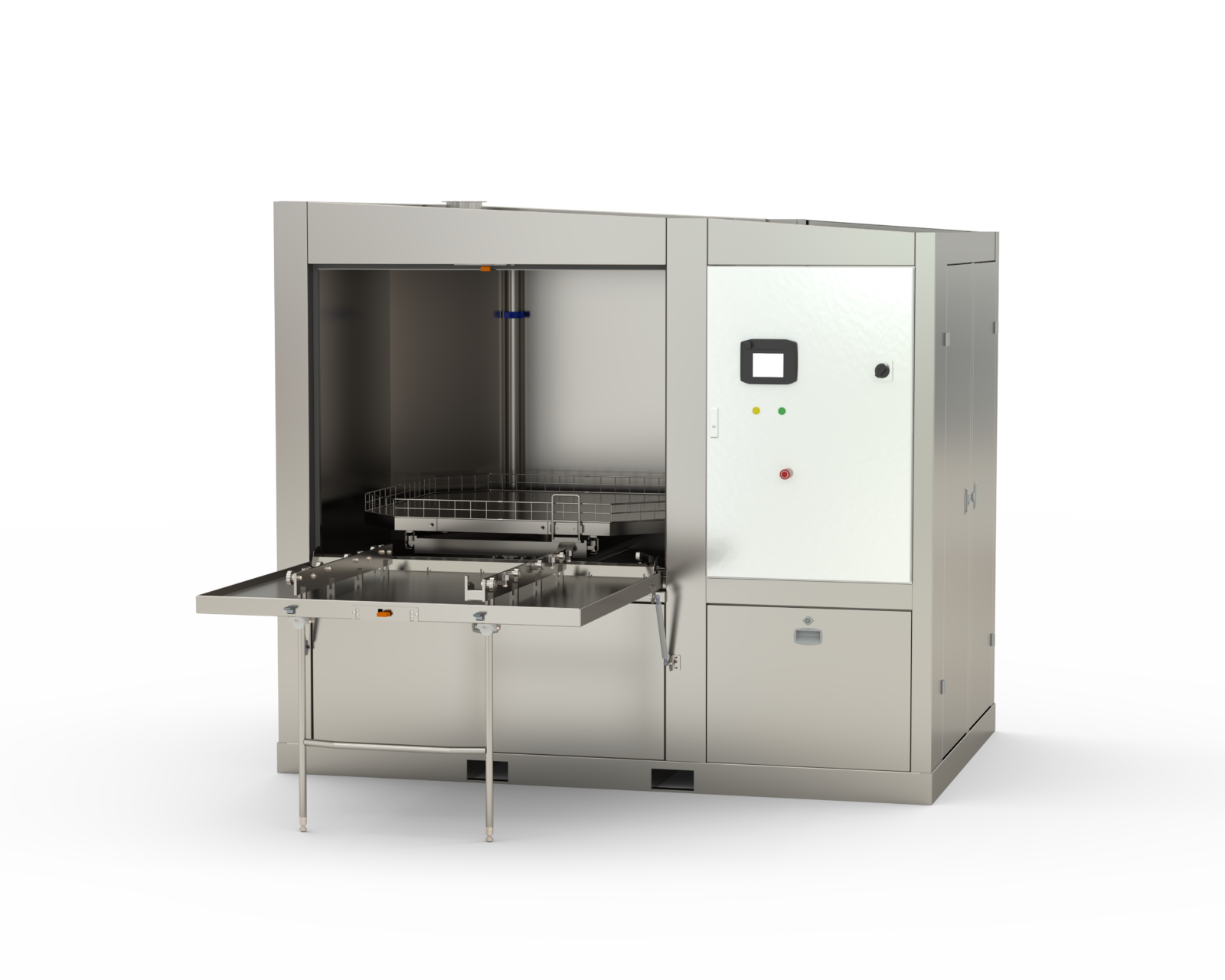 Vaatwasser met deur open.