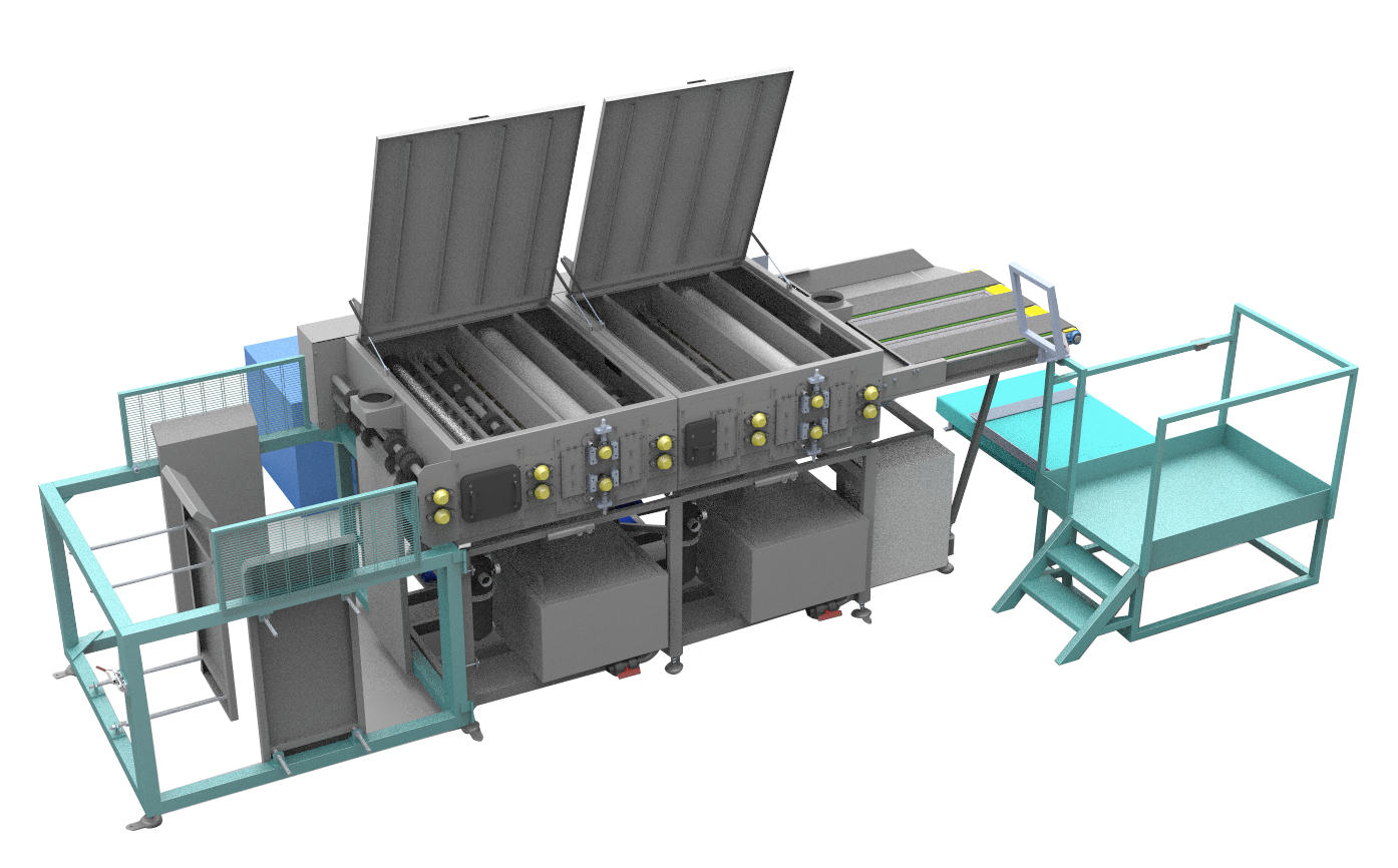 Layer pad wasser semi-geautomatiseerd.