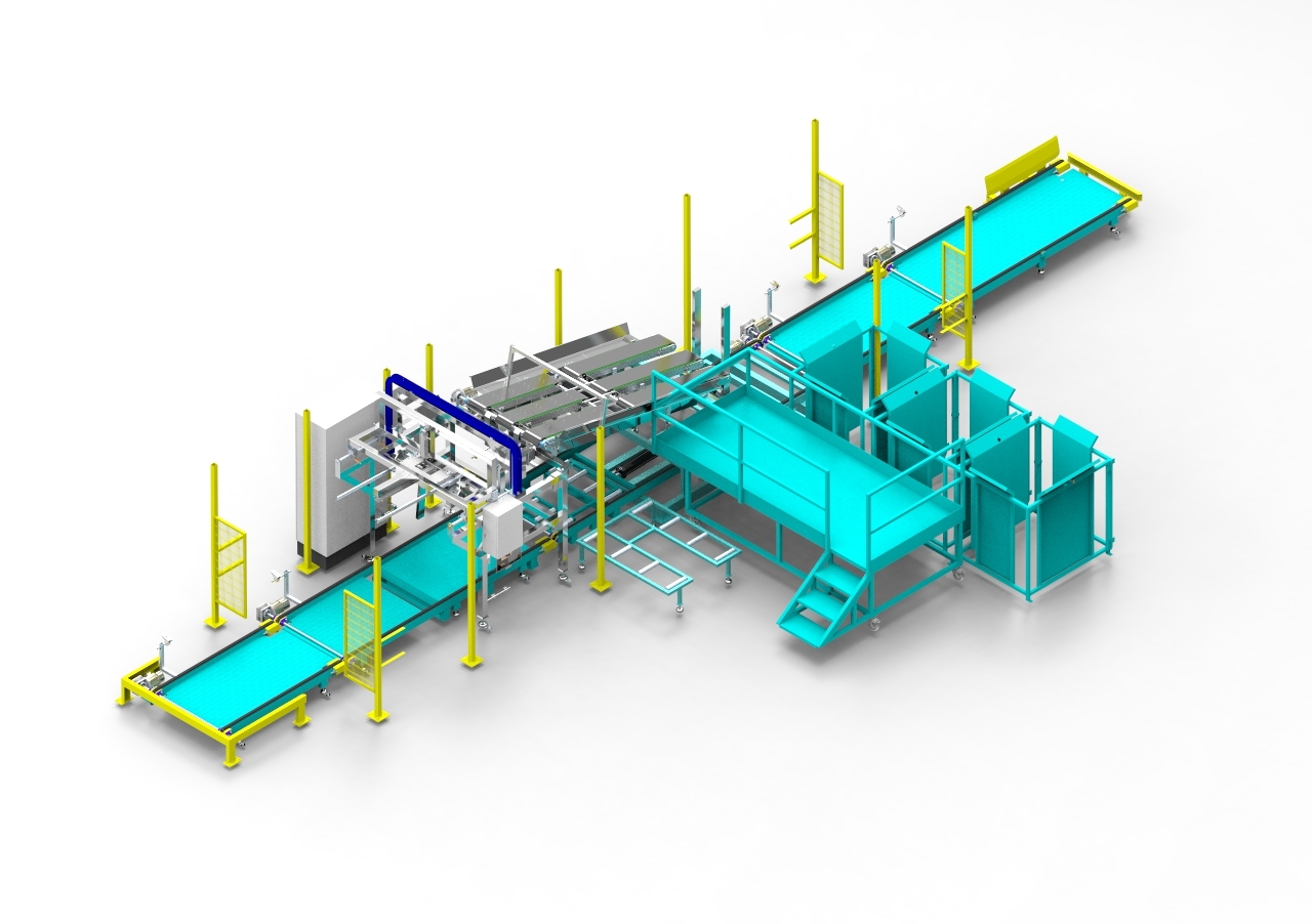Layer pad sorteermachine.